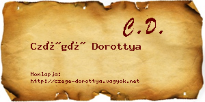 Czégé Dorottya névjegykártya