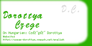 dorottya czege business card